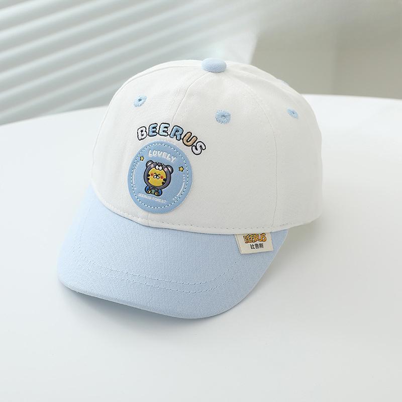 Baby Hat Spring and Autumn Thin Korean Version Boy Cartoon Baseball Cap Sun Protection Hat Summer Baby Baseball Hat