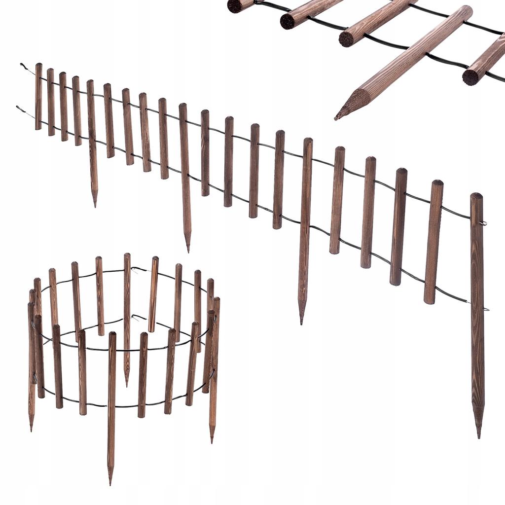 KADAX Wooden Garden Palisade Edging 185cm