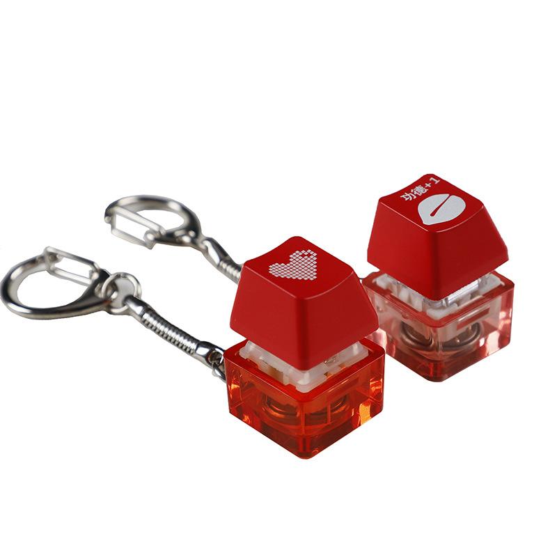 RGB Mechanical Keyboard Keychain Mini Switch Tester Portable Fidget Toy for Office Anxiety Stress Relief