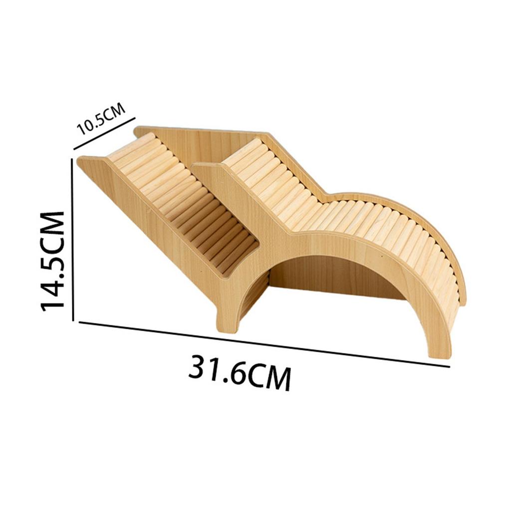 Hamster House and Habitat Wood Small Animal Hideout Hut Play Toy for Gerbils