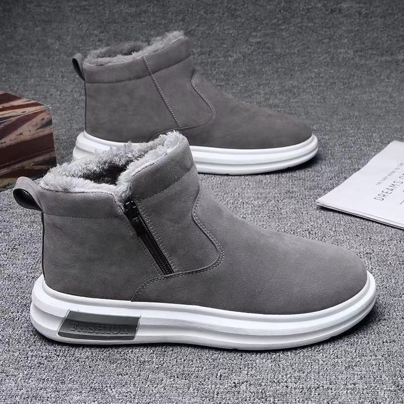 Snow Boots High-top Men's New Thickened Thermal Cotton Boots Versatile Martin Boots Cotton Shoes Men