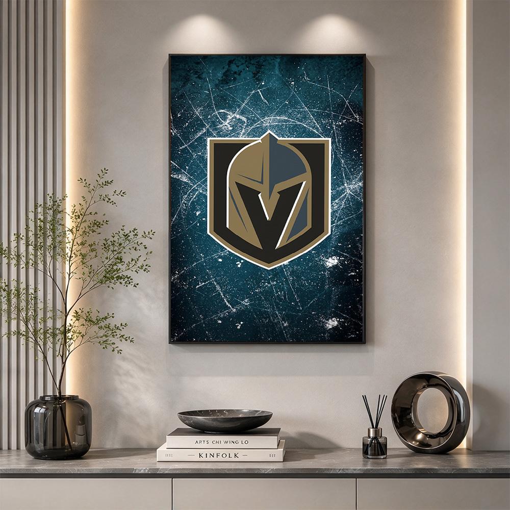 Vegas Golden Knights 5D Round Diamond Painting Kit Diamond Embroidery Painting Rhinestones Mosaic Frameless Handwork Decoration Arts