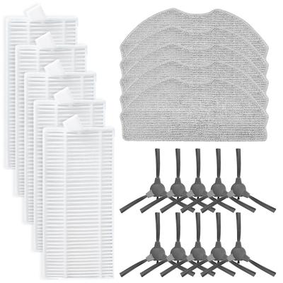 Robot Vacuum Accessories Kit: Side Brushes, Filter And Microfiber Mop Pads For ROPVACNIC S1 For Tipdiy G90, V75S, Z1, C2