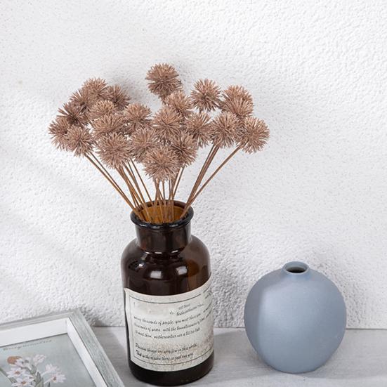12 Mazzi di Crisantemi Artificiali a Pompon Finti Fiore Artificiale Piccola Sfera di Crisantemo Mini con Gambo Lungo per Bouquet da Sposa Fai-da-te Decorazione per Vaso