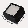 20pcs Black Gift Bakery Boxes with Window Mini Cookie Boxes Treat Boxes Gift Wrap Box for Birthday Parties Wedding Holiday Celebrations