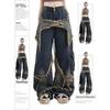 2024 Amerikanische Retro Wide-Leg Straight Jeans – Sommer High Street Style, Lockere Passform, Nischendesign