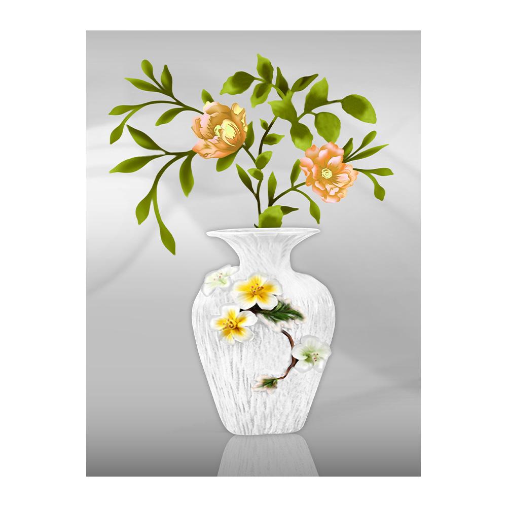 Retro Blumen Leinwandgemälde Wandkunst Bilder Chinesischer Stil Vintage Poster und Drucke für Wohnzimmer Flur Dekor