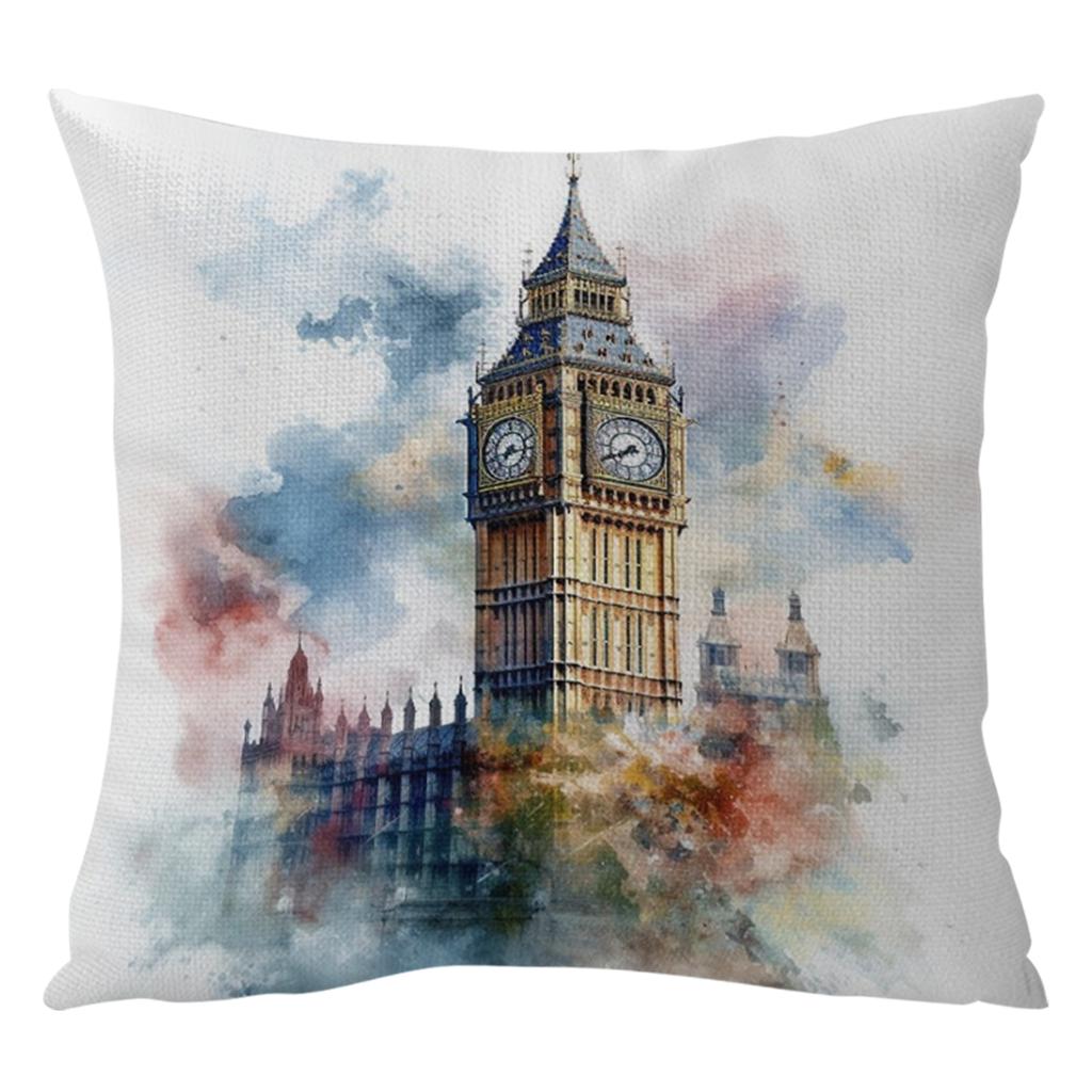 Famous Landmark 11CT 3 Strands DIY Stamped Pillow Cross Stitch Kits 45x45cm with Embroidery Pattern for Adults Beginners