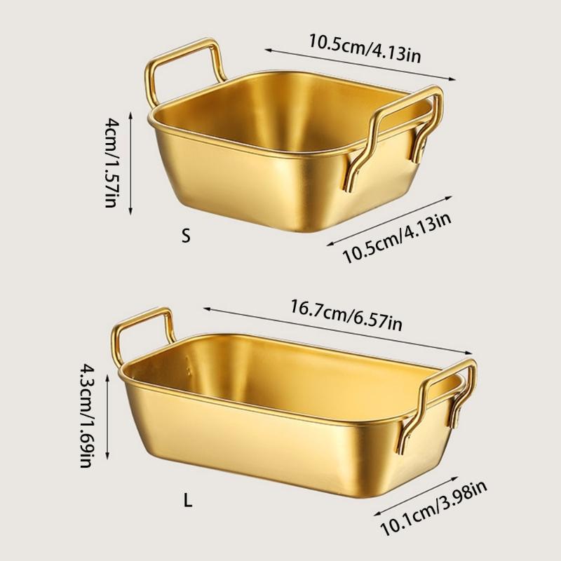 Multifunctional Stainless Steel Toddler Plates Set for Kids, Durable Metal Dinnerware, Safe for Oven and Dishwasher Use