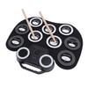 9 Pad Electric Drum Set with Pedals Stick Multifunctional Portable Roll Up Electronic Drum Pad for B