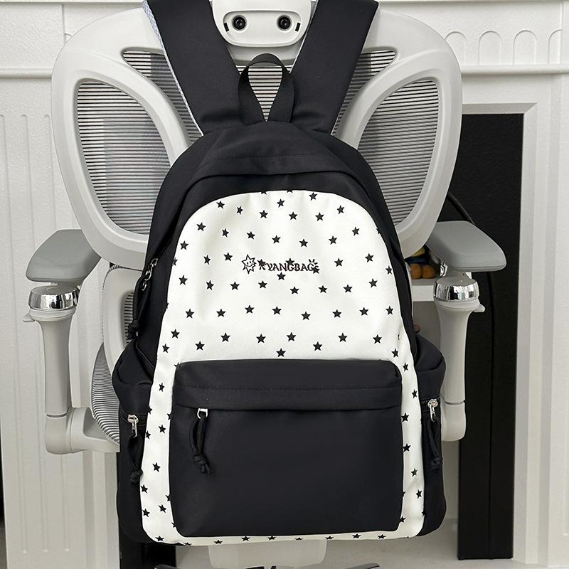 Schoolbag Korean high-value large-capacity lightweight backpack school bag school bag cute student contrasting color backpack