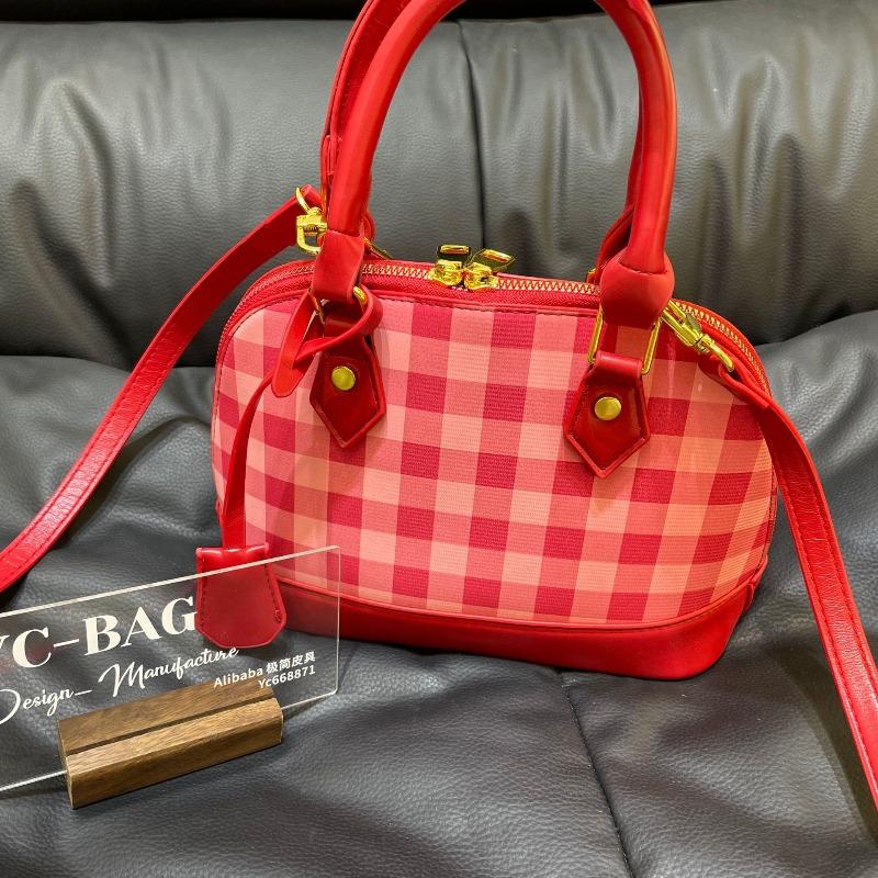 - Классическая сумка-ракушка для пресбиопии, женская, осенняя новинка, портативная клетчатая сумка, через плечо, кроссбоди, нишевая