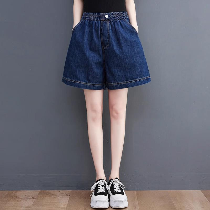 Women's Summer High Waist Denim Shorts: Slimming A-line, Wide Leg, Plus Size, Trendy 2025 Style