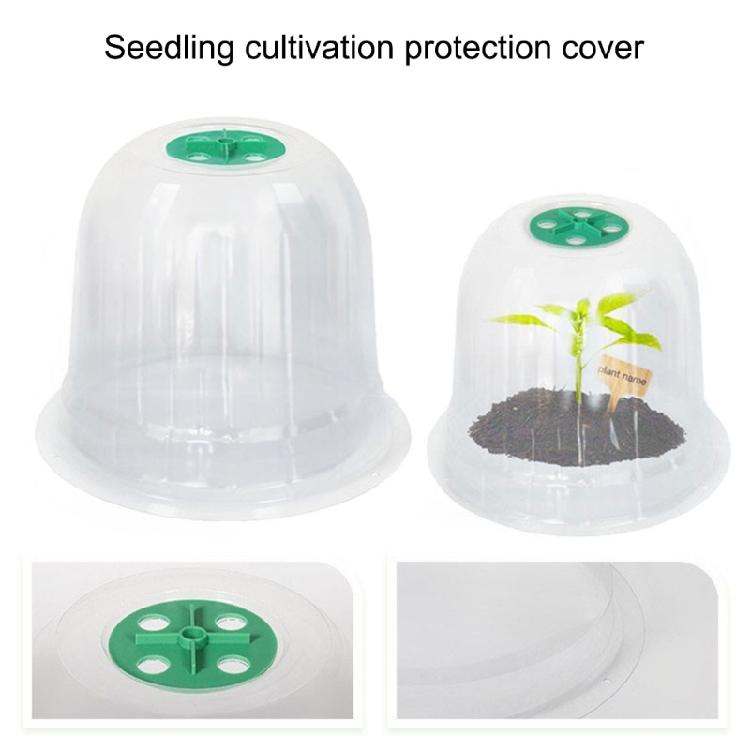 Wetterfeste Pflanzglocke mit verstellbaren oberen Belüftungsöffnungen, verdickte transparente, metallverstärkte Basis, Gartenbau-Essential