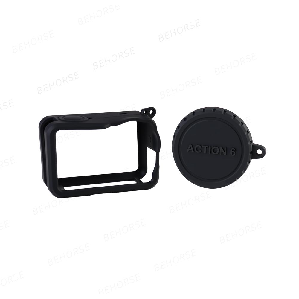 Silicone Case for DJI Action 6 Silicone Protective Cover Lens Cap Camera Protector For DJI Osmo Action 6 Camera Accessories