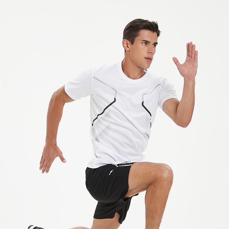 Plus Size Men's Quick-Drying Short-Sleeved Shorts Suit Sportswear Men's Leisure Sports Running Fitness T-Shirt Shorts Set Men