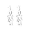 1 Paio di Orecchini a Bottone Teschio Blackpunk Darkwind Ornamento di Halloween