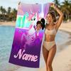 Customizable personalized beach towels Nella the Princess Knight themed designs.Suitable for the beach, yoga, sports;ideal as beach accessories