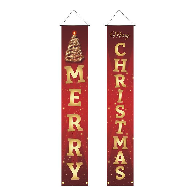 Christmas Nutcracker Couplets Door Curtain Flags | Festive Porch Decor