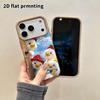 Phone Case: 2D Flat Lambskin Suitable for iPhone 18 17 16 15 14 13 Pro Film Protective Case, Four Little White Ducks, Christmas and Halloween Gift