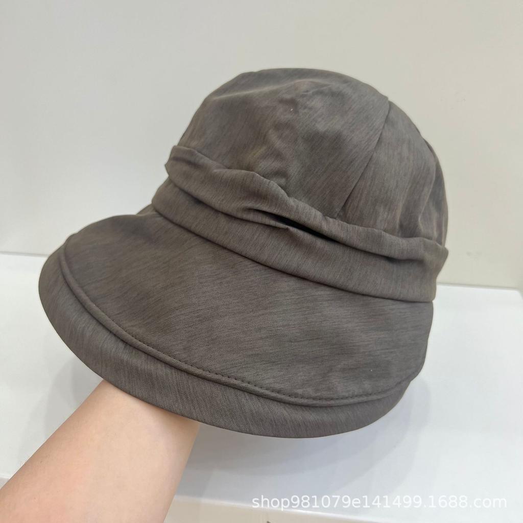 Yamamoto style lazy folds can be folded at will sunscreen bucket hat female summer light and breathable face small sunshade basin hat