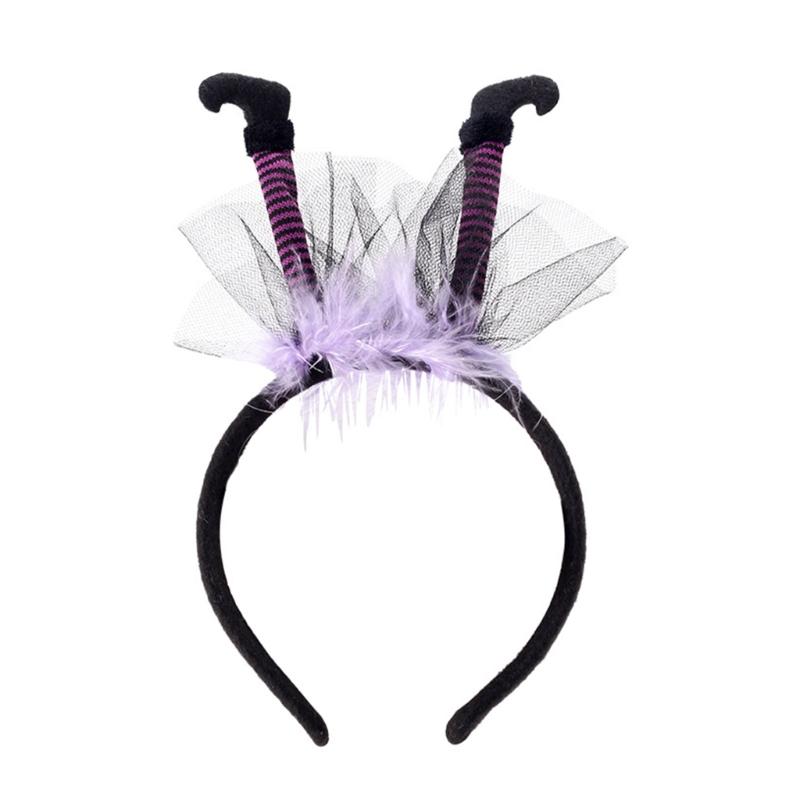 

Witch Legs Hairhoop for Adult Theme Party Costume Witch Headband Day of the Death Headpiece Halloween Headwears фиолетовый