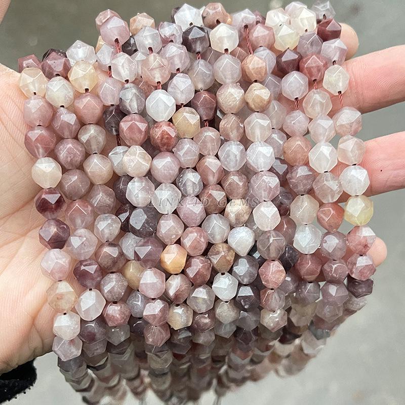 Jingde Jewelry Violet Stone Diamond Faceted Rhombus Beads for DIY Jewelry