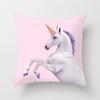 Pillow Print Cartoon Flamingo Grass Mud Horse Cushion Peach Leather Velvet Polyester Pillow Cover