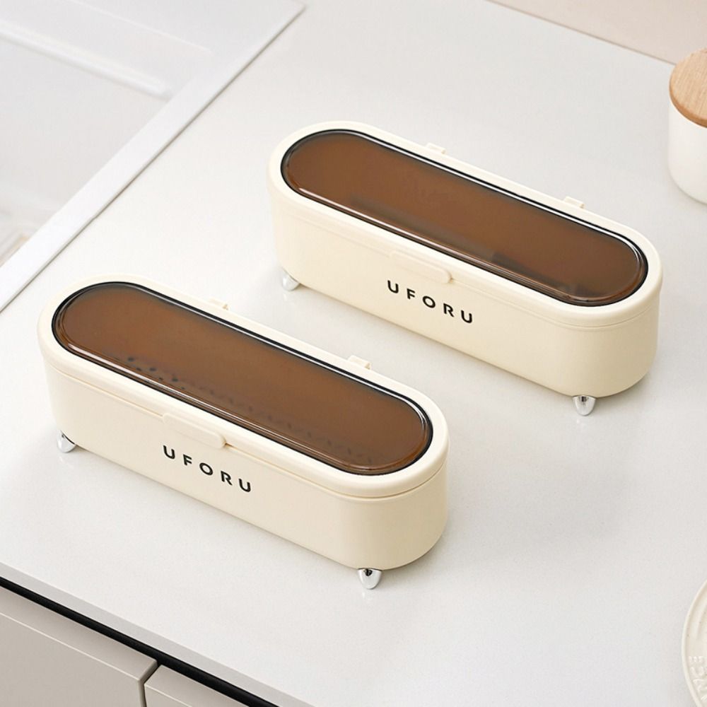 Plastic Chopstick Organizer With Drain Tray Cutlery Storage Box High Quality Chopstick Box
