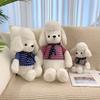 Adorable Plush Dog Toy With Scarf Charming Stuffed Animal For Kids Home Decor