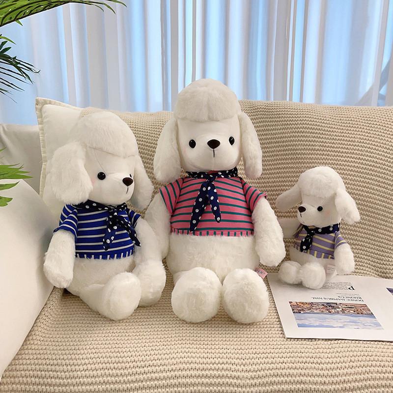 Adorable Plush Dog Toy With Scarf Charming Stuffed Animal For Kids Home Decor