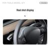 Tesla Model 3/Y Carbon Fiber Gear Lever Cover & Steering Column Handle Decor Patch.