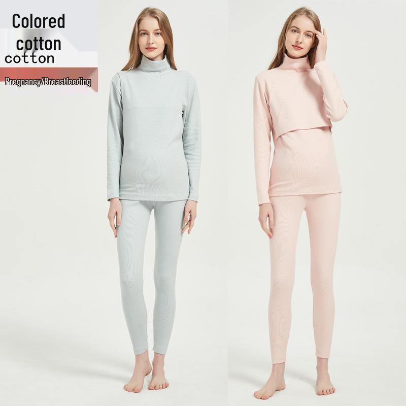 Adjustable Cotton Maternity Support Pants - Thick, Warm, & Lined for All Seasons