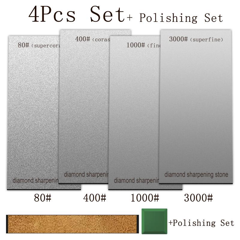 2/3/5Pcs Set Diamond Sharpening Stone Grit 50~3000# Kitchen Whetstone Have Base Ultra-high grinding power Sharpeners Polishing