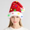 Christmas Hat LED Light Plush Adult Children Christmas Hat Christmas Party Decoration Cross-border Christmas Decorations