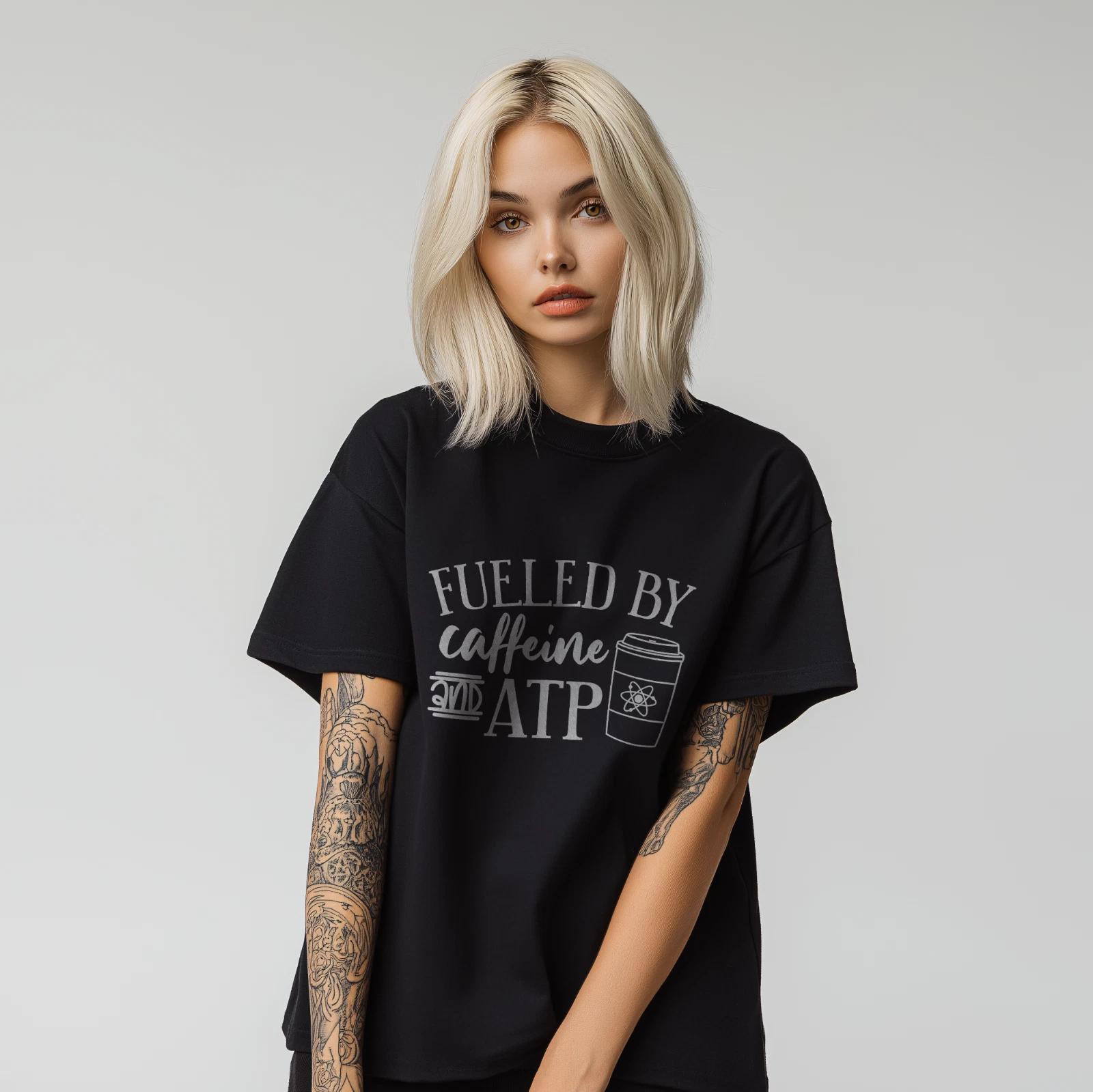 ueled by Caffeine and ATP Shirt Funny Science T-Shirt A382 XL