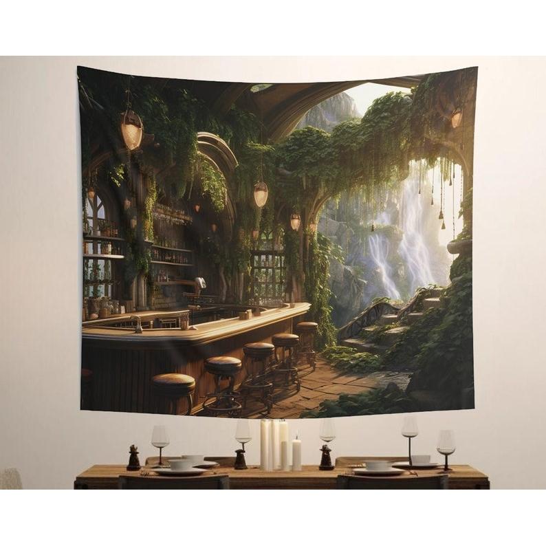 Fantasy Tavern tapestry 75x100