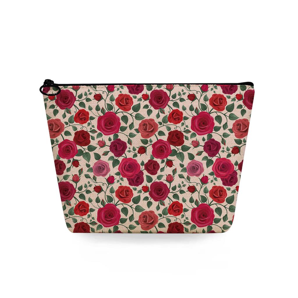 Women Flower Print Cosmetic Bag Toiletries Organize Travel Storage Case 6781