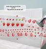 Rabbit Pear: Strawberry Fruit Slice Die-cut Tape - Cute Creamy Sticker Roll for Journaling and Collage.