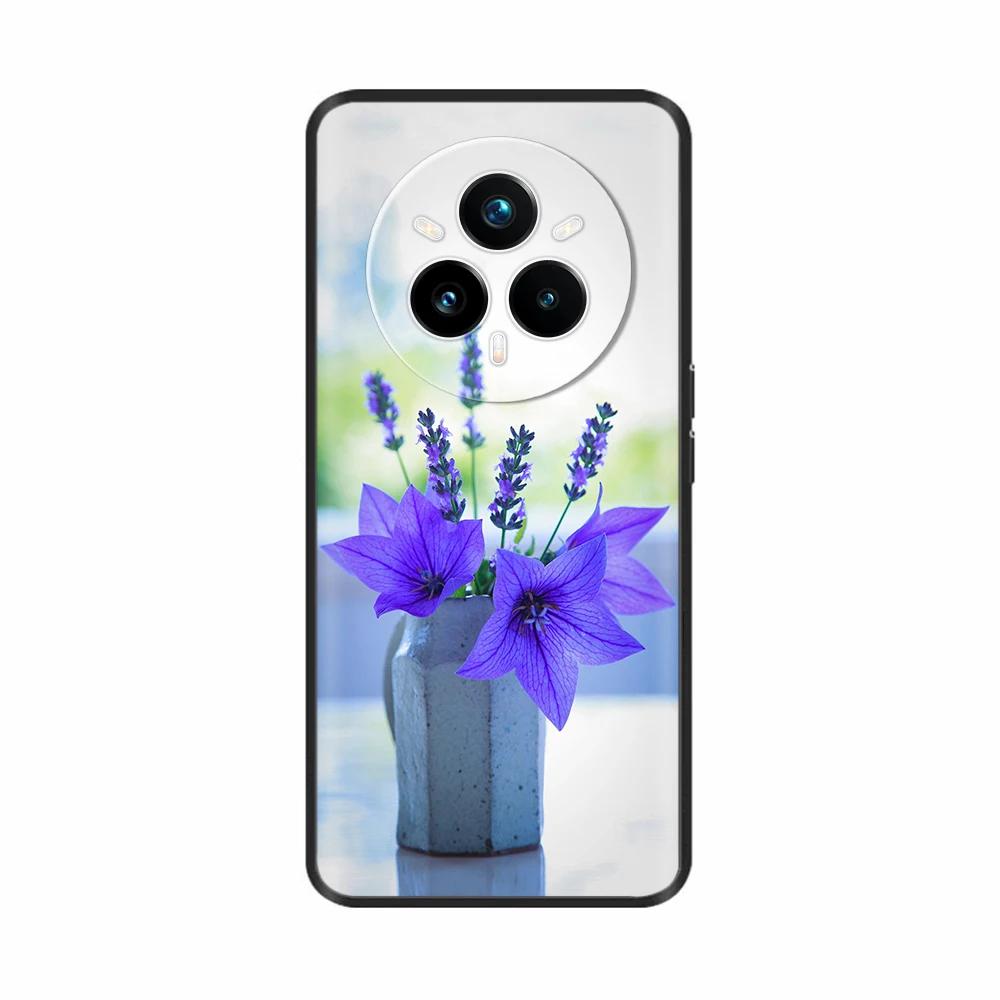 Für Realme 14 Pro Plus Hülle Rückseite Girly Mode Herz Blume Malerei Weiche TPU Hülle Fundas Für Oppo Realme 14 Pro+ Hüllen
