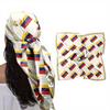 Turban Hat 35x35" Italian Flag Design Scarf Soft Flowing Headscarf Bandanas Fashion Accessory for Headwear Neck Bag Hair