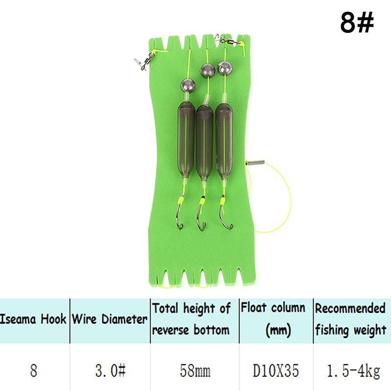 

1 шт. 3 крючка Рыболовные поводки Крючок Iseni Крючок с бородкой Карповый рыболовный крючок Подвесной Антидонный Карповый поводок Рыболовная приманка 8