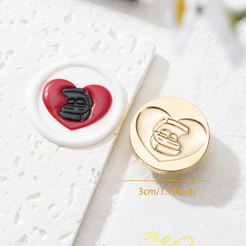 High-end Wax Seal Stamp Head About LoveEnvelope Wedding Sealing Brass Stamp for Creative Decorative Invitations Cards Decoration