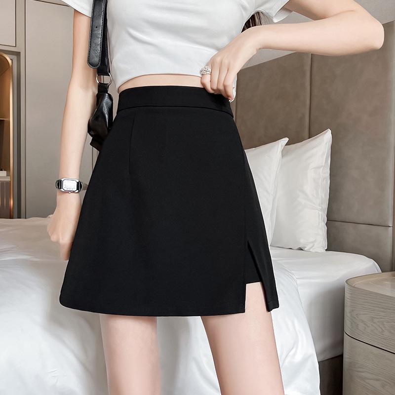 

Женская мини-юбка черного цвета большого размера - Стиль колледжа, Защита от просвечивания, Универсальная мода для лета 2024 XS чёрный