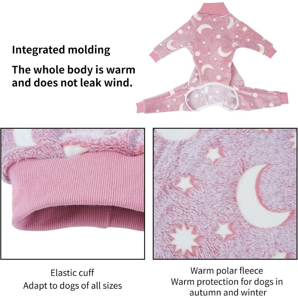 Pet Warm Clothes Comfortable Flannel Dog Pajamas Dog Loungewear Dog Onesies Small Dogs Four Legs Full Coverage