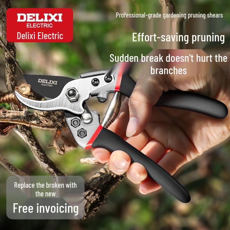 Delixi Electric Pruning Shears for Gardening, Branch Cutting, and Fruit Tree Pruning