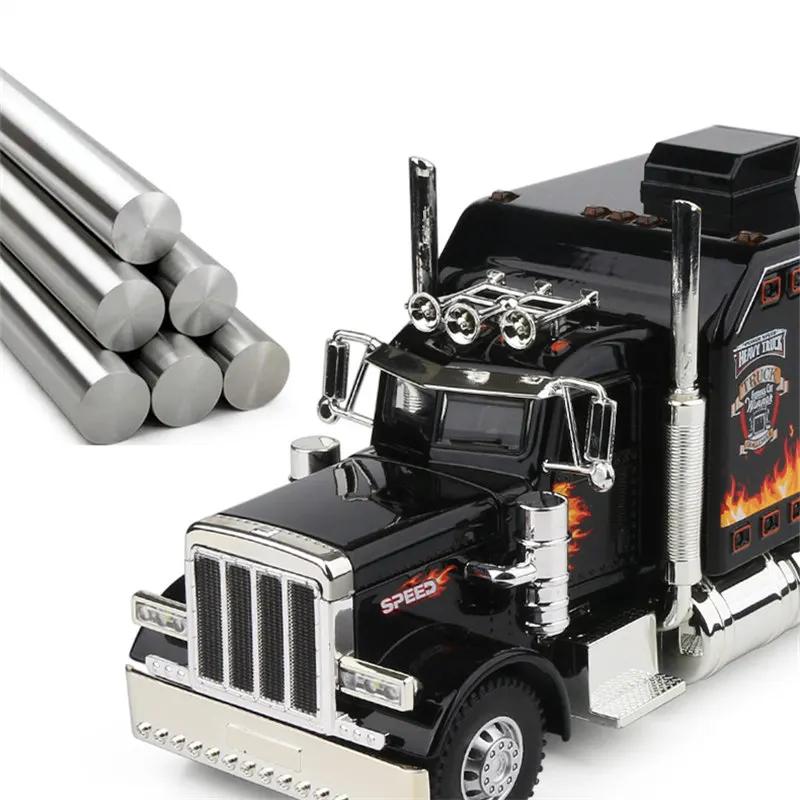 AAZF1 1/24 Alloy Truck Trailer Head Car Model Metal Container Truck Engineering Transport Vehicle Car Model Sound Light Kids Toys Gift