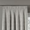 Velvi Ready-Made Velour Curtain Grey Plain 140X250 Cm