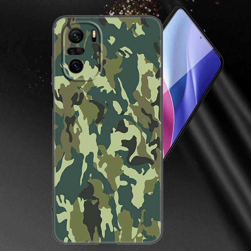 Camouflage Muster Camo Militär Armee Handyhülle Für Xiaomi Mi POCO X3 NFC GT M4 M3 12 11T 10T Pro A3 11 Lite NE 5G 12X 11i F3