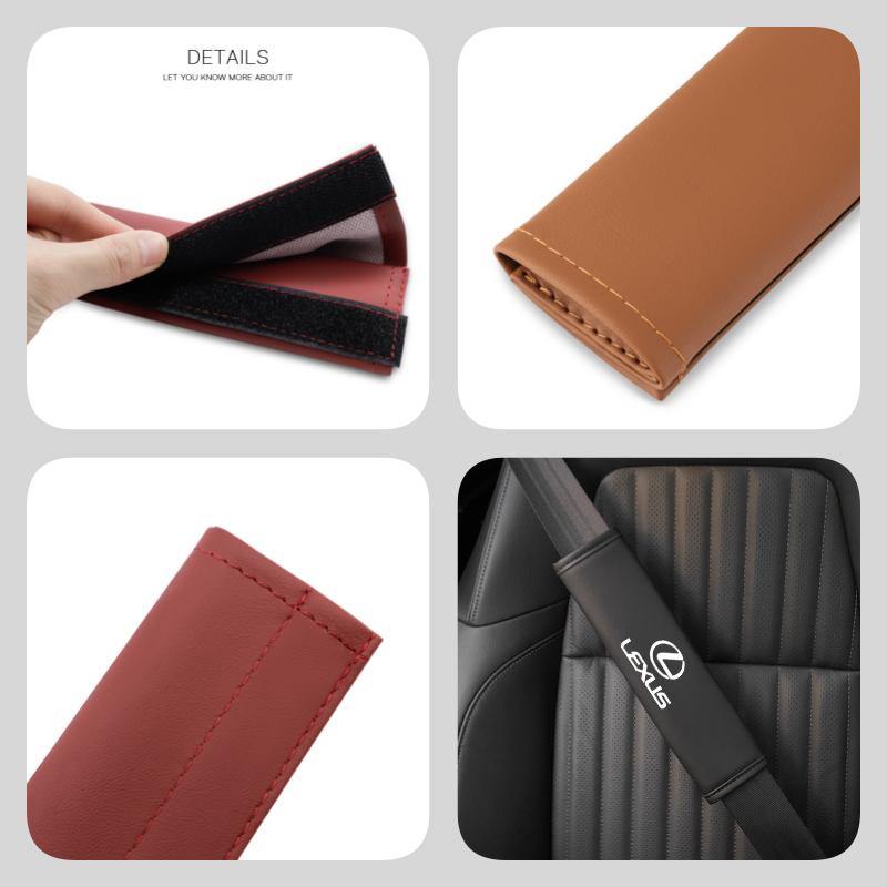 Car Seat Belt Cover Leather Shoulder Protection Cover For Lexus F SPORT ES RX NX LS UX LM LX GX LC RZ IS CT GS RC HS SC TX LBX